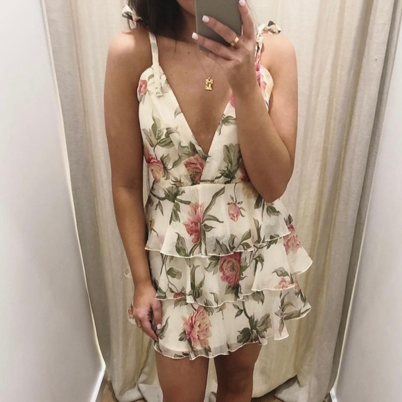 Alice McCall Salvatore Mini Dress- Floral Gold - Picture 11 of 12